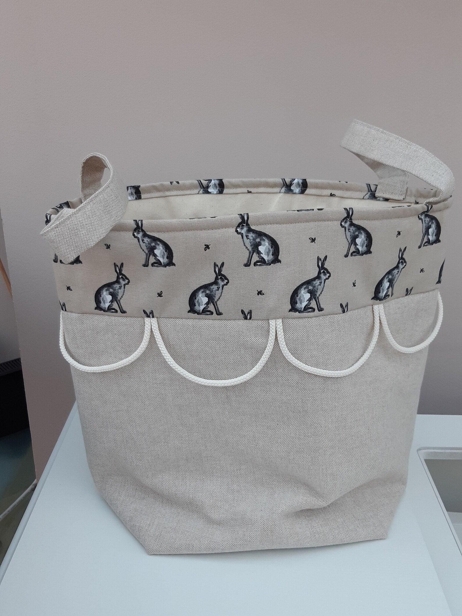 Linen look storage bag Etsy