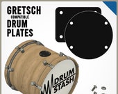 Gretsch Renown Compatible Bass Drum Plate (Round) Black, 3D Printed