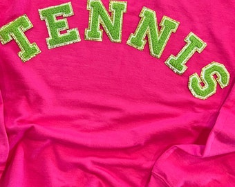 TENNIS Chenille Letter Sweatshirt