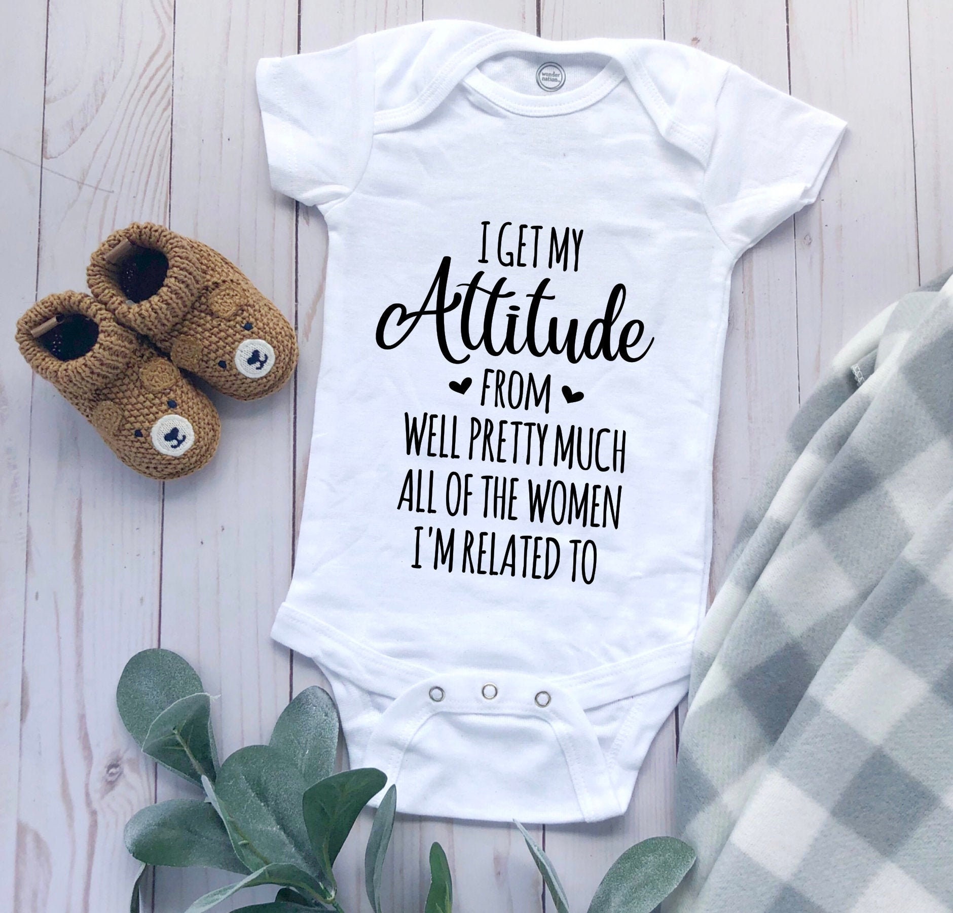 Attitude Onesie® Onesies® For Babies Baby Onesies® Baby Etsy