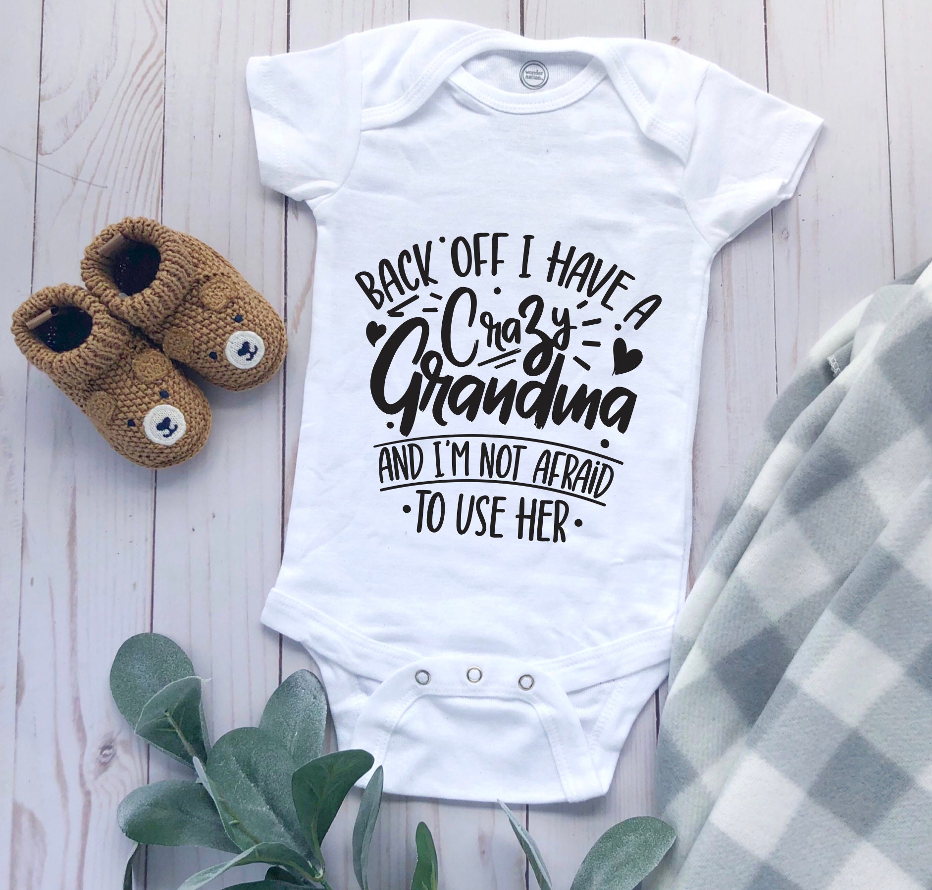Crazy Grandma Onesie® Onesies® For Babies Baby Onesies® Etsy