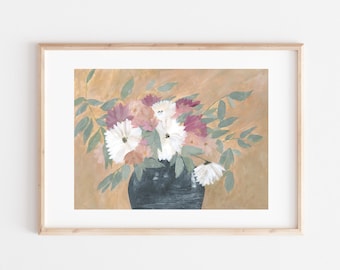 Floral Print, Floral Painting, Floral Artwork, Flowers in Vase Painting, Floral Art Print, Art Print, Fall Floral, Wildflower Painting, Art