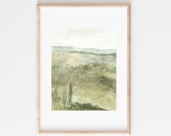 Watercolor Landscape Print, Fine Art Print, Giclee, Landscape Print, Watercolor Art, Art Print, Wall Decor, Wall Art, Landscape, Painting