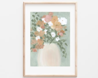 Floral Print, Floral Painting, Floral Artwork, Flowers in Vase Painting, Floral Art Print, Art Print, Nursery Art, Flower Painting, Floral