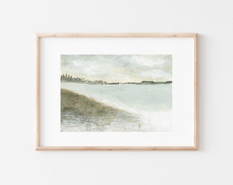 Seascape Print, Fine Art Print, Landscape Print, Art Print, Wall Decor, Nature Painting, Vintage Painting, Wall Art, Ocean Art, Nautical Art