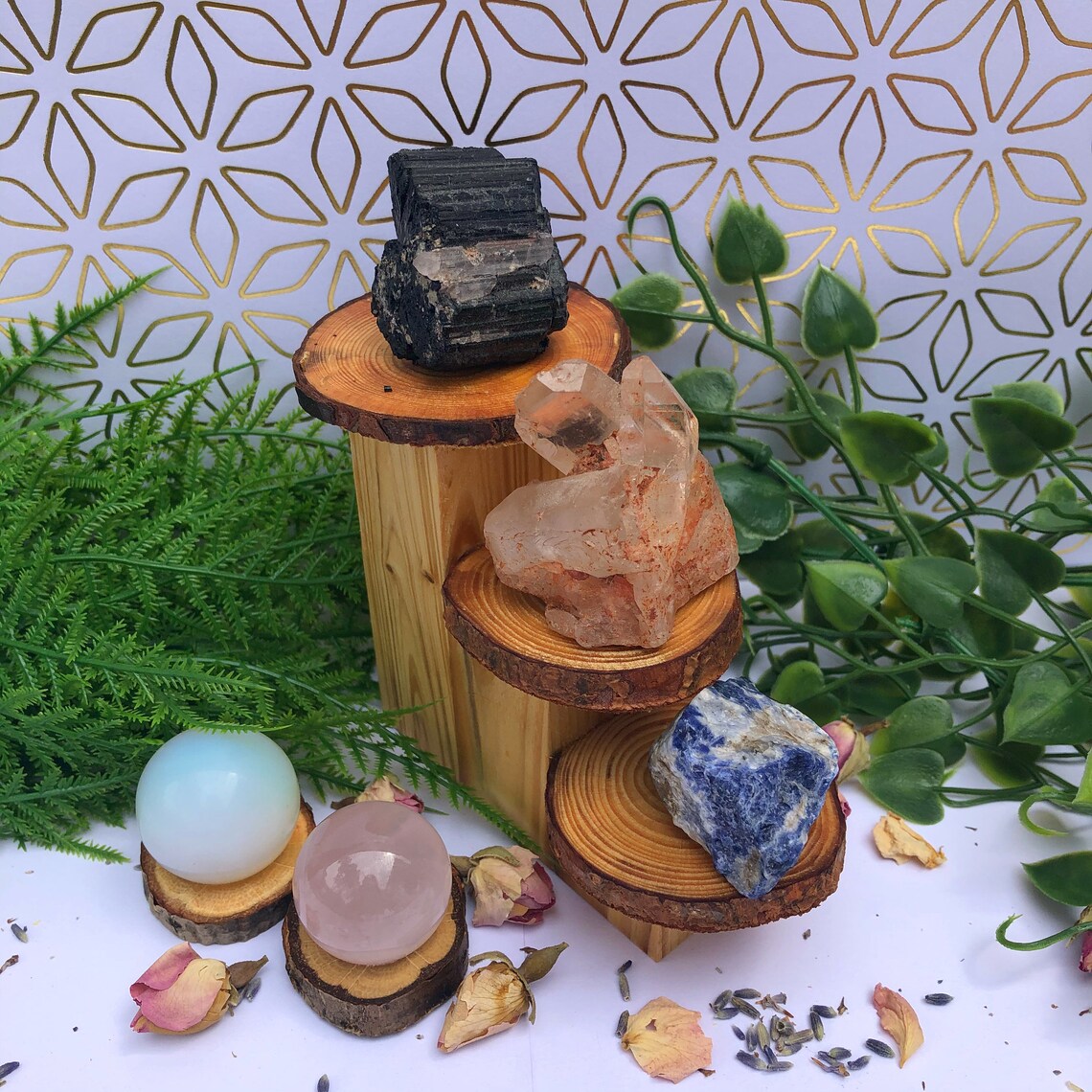 Crystal Display Shelf Three 3 Tier Etsy