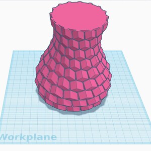 Curved honeycomb vase
