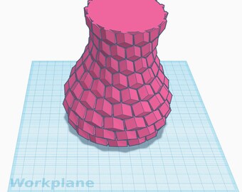 Curved honeycomb vase