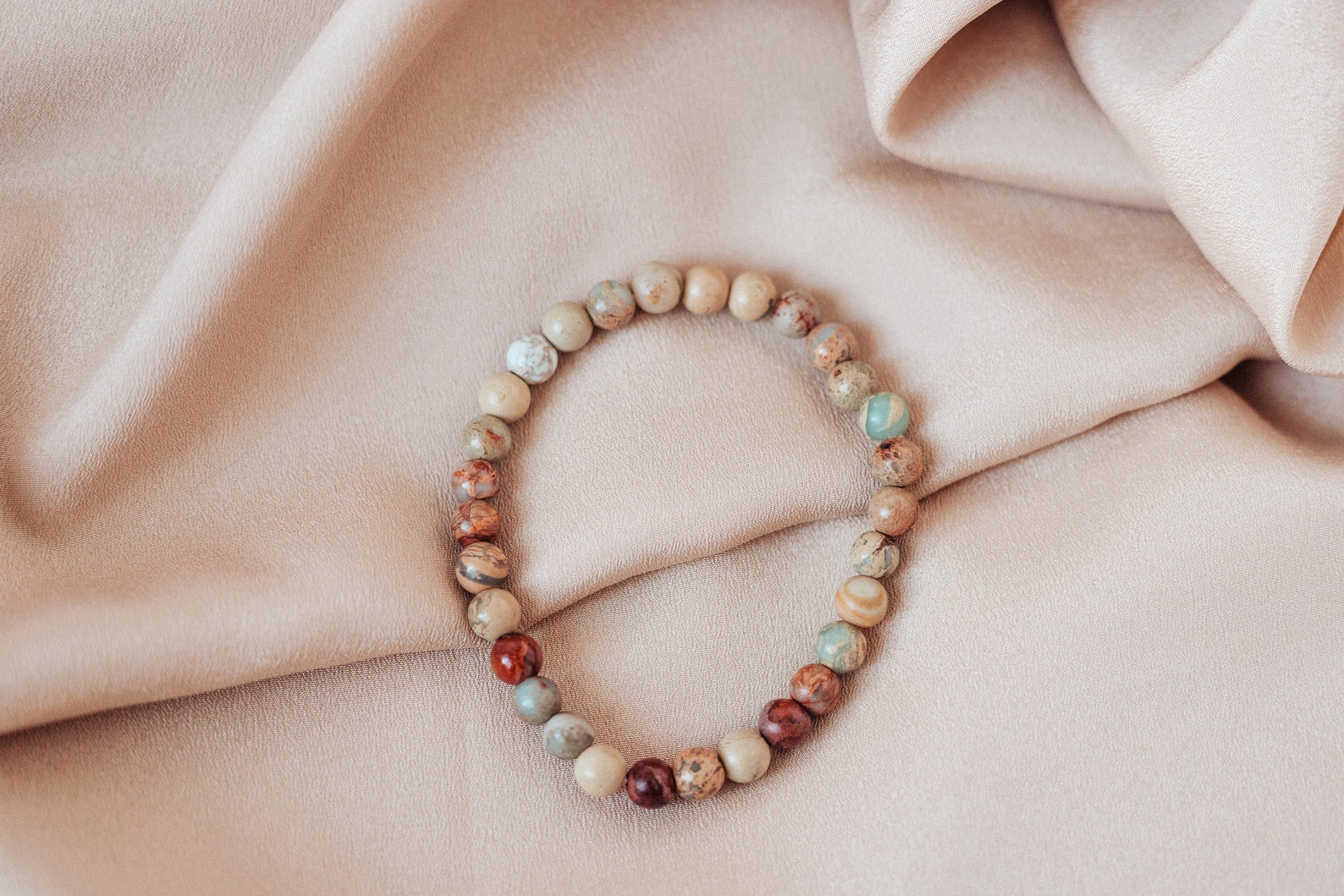 African Opal Crystal Bracelet Gemstone Beaded Jewelry Etsy