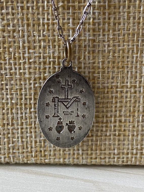 Vintage Sterling Chapel Immaculate Heart Of Mary Pend… Gem