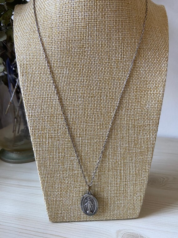 Vintage Sterling Chapel Immaculate Heart Of Mary Pend… Gem