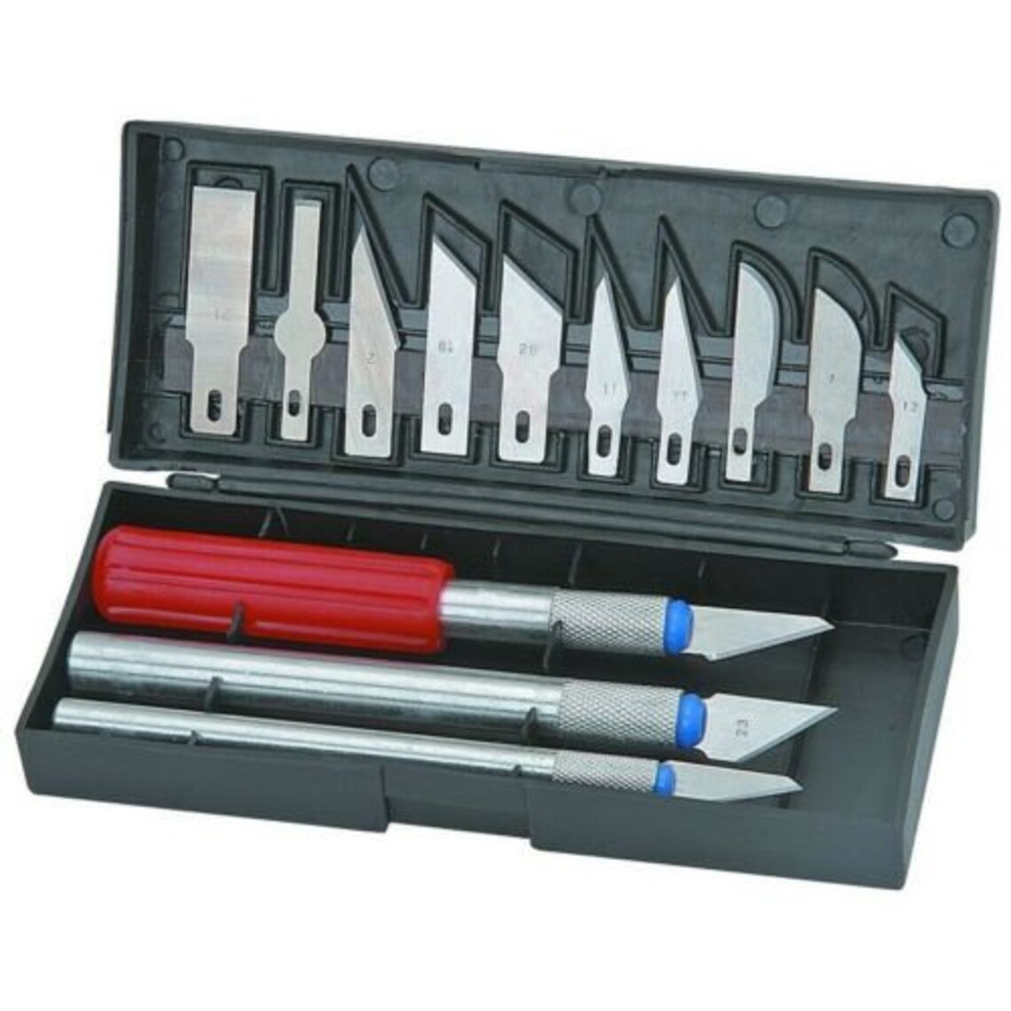 The Best and Toughest 16pc Hobby Razor Knife Set W/blades W/case ...