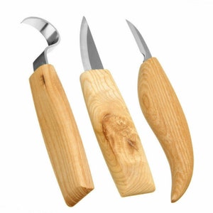 The Best! Premium 3Pcs Wood Carving Knife Cutter Whittling Hook Kit 155mm DIY Craft Hand Tools Set Free Shipping! USA