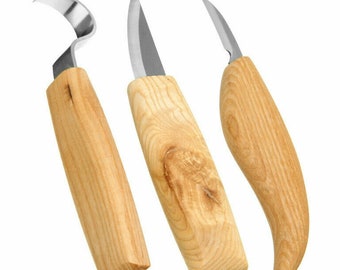 The Best! Premium 3Pcs Wood Carving Knife Cutter Whittling Hook Kit 155mm DIY Craft Hand Tools Set Free Shipping! USA