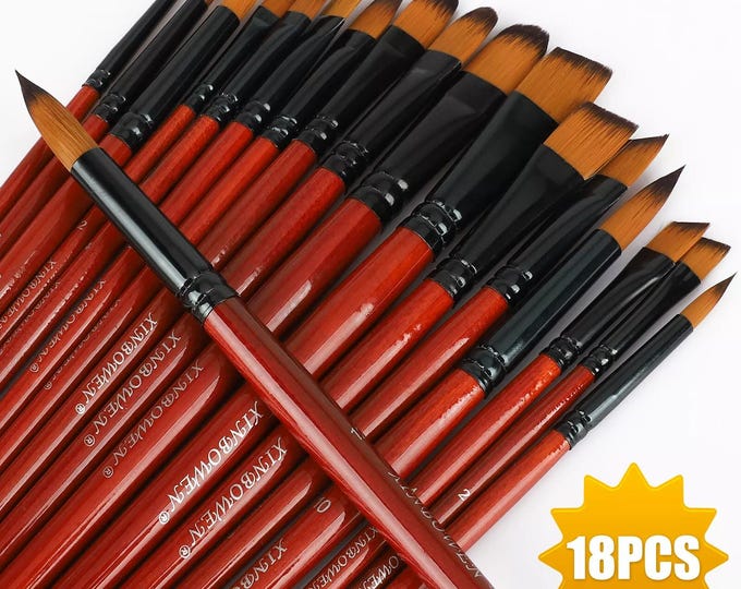The Best! 18Pcs Artist Paint Brushes Set Art Acrylic Oil Water color Painting  Artist Painting Art NEW Free Shipping!