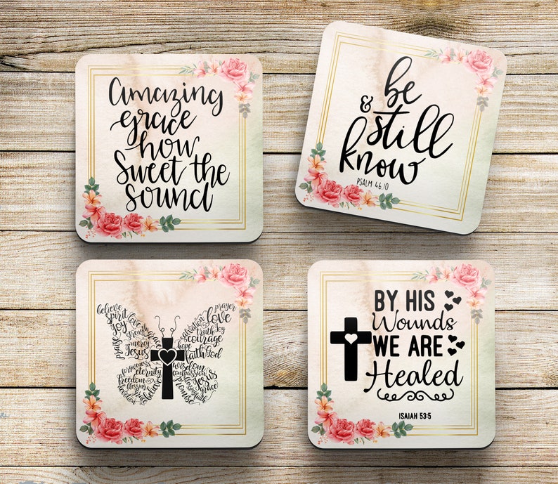 Bible Verse Coasters / Religious Coasters / Pick & Choose Etsy