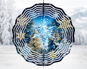 Winter Snowflake Wind Spinner | Hanging Garden Spinner | Yard Decoration