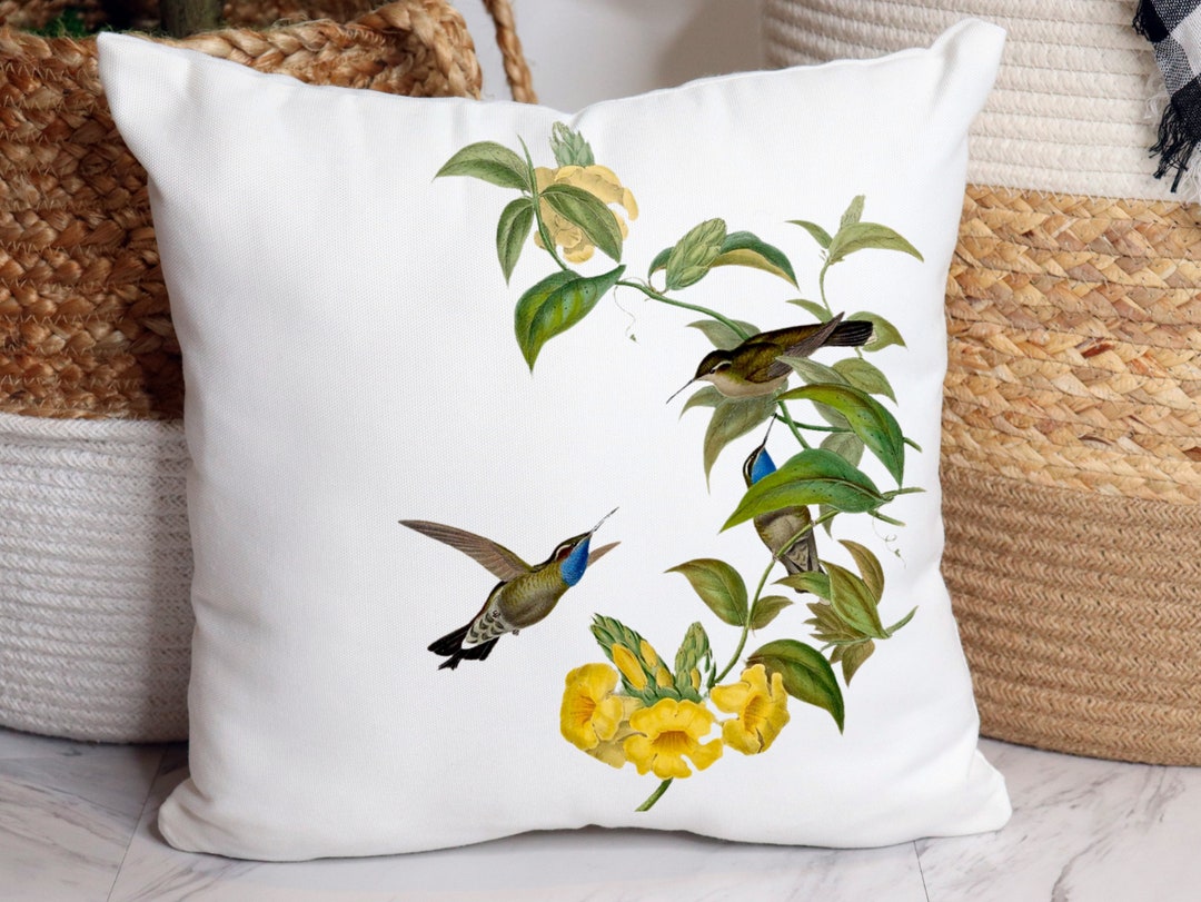 Trumpet Vine Pillowcase / Boho Floral Decorative Pillow Cover Etsy