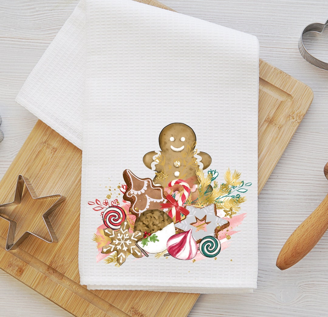 Gingerbread Man Dish Towel Etsy