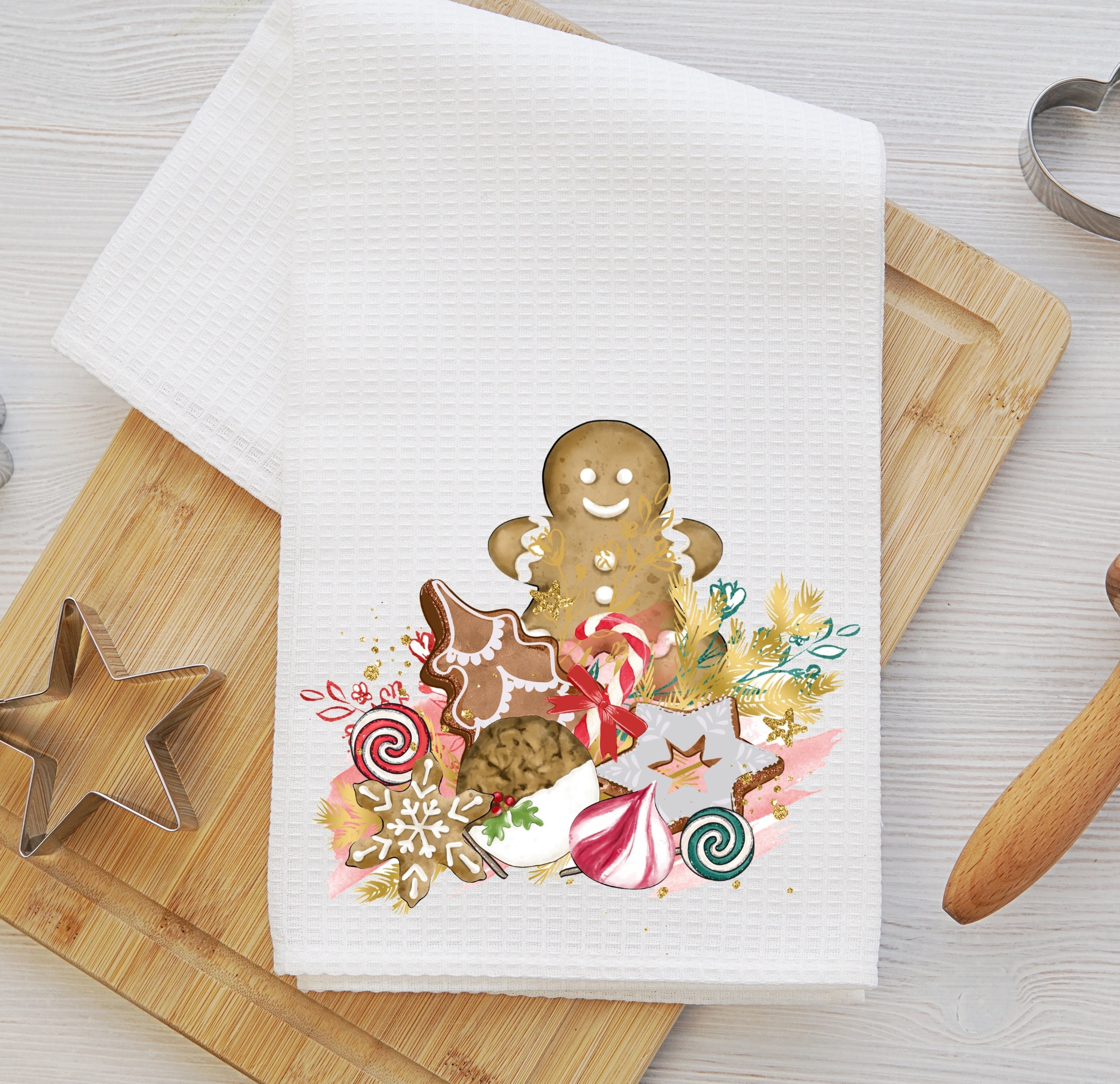 Gingerbread Man Dish Towel 