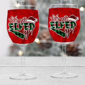 Let's Get Elfed Up - Green Christmas Shot Glasses - Set of 12