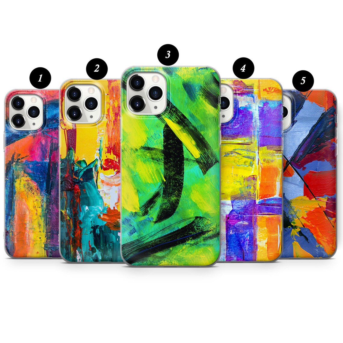 Abstract Art Phone Case Colorful Cover for iPhone 11 Pro XS 7 Etsy