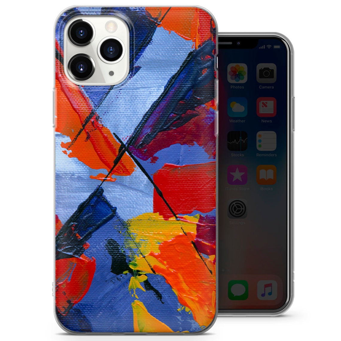 Abstract Art Phone Case Colorful Cover for iPhone 11 Pro XS 7 Etsy
