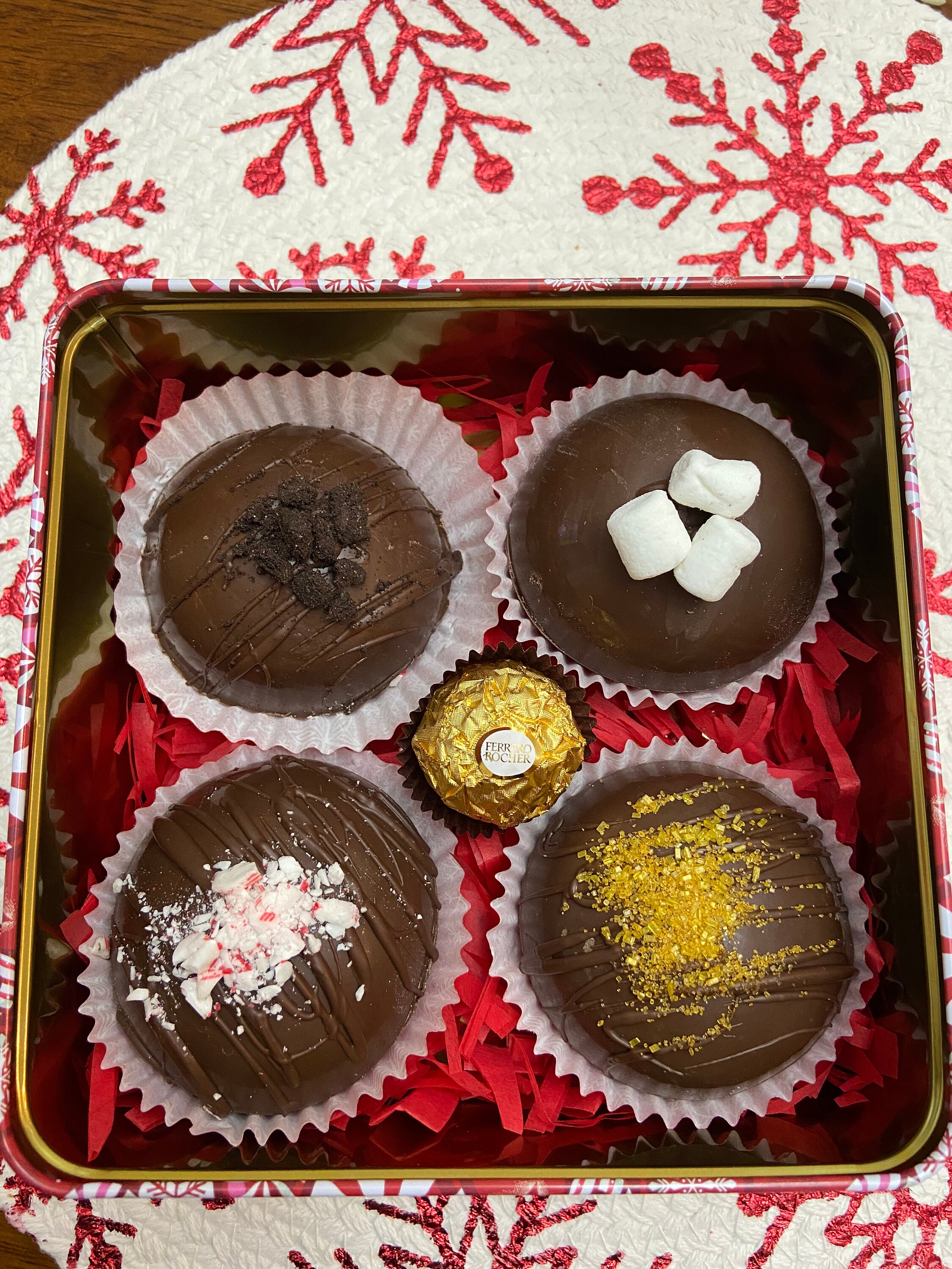 Box of 4 hot chocolate bombs Etsy