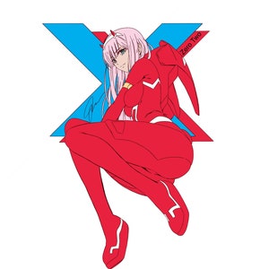 Zero Two Pilotkostymnål *Glitterutgåva*
