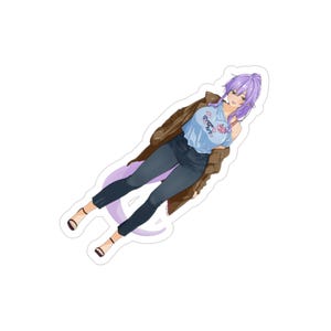 Yumi OC Transparent Sticker, Lamia Girl Die-Cut Waterproof Decal, Anime Vinyl Laptop Sticker, Kawaii Journal Sticker, Cute Cartoon Car