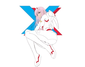 Zero Two Pilot Suit Sticker