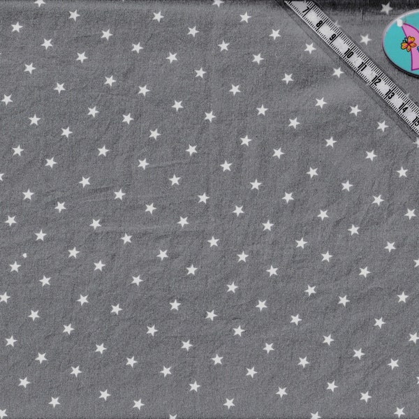 BW Tissu 50 cm Hilco 100% Coton Poplin Mini Baby Collection Stars 6 mm Gris BleuGreet Blanc A1850-600 ÖkoTex Standard Fairy DressDesign