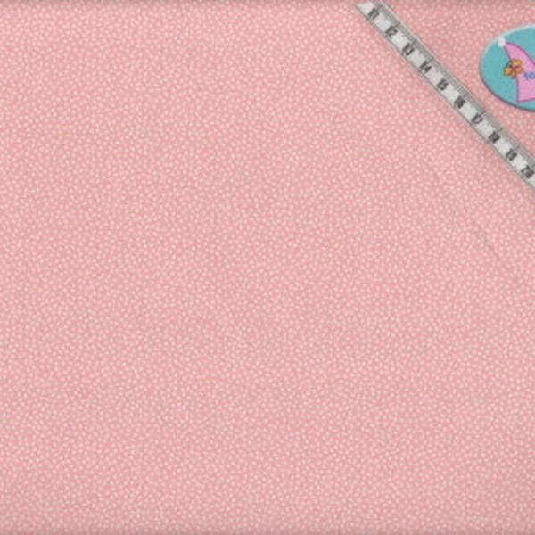 BW Stoff 50cm Hilco Florencia 100% Baumwoll Popeline Rosa mit weißen 1mm Pünktchen Punkte F4805-5 Öko-Tex-Standard FeenkleidDesign