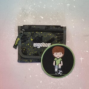 Klettie Patch 10 cm Football Écolier Souhait pour Aimant Vert Gris Cartable Application Cône Scolaire Inscription Scolaire Robe de Fée Design