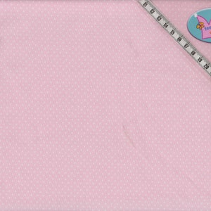 Tkanina BW 50 cm Hilco Florencia 100% bawełniana popelina różowa w białe kropki 1 mm kropki F381-3 Oeko-Tex standardowy wzór wróżki