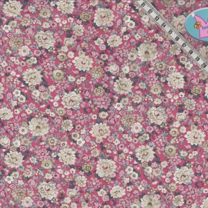 Tkanina 50 cm Hilco 100% miękka wiskoza kwiaty kwiaty jagodowy róż beżowy oliwkowy blommas A2284-47 Oeko-Tex standardowy wzór sukni wróżki