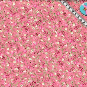 NOWOŚĆ 2021 BW tkanina 50 cm Hilco Florencia 100% bawełna popelina kwiaty śliwki stary róż różowy naturalny biały F5191-4 ÖkoTex ORGANIC wzór wróżki