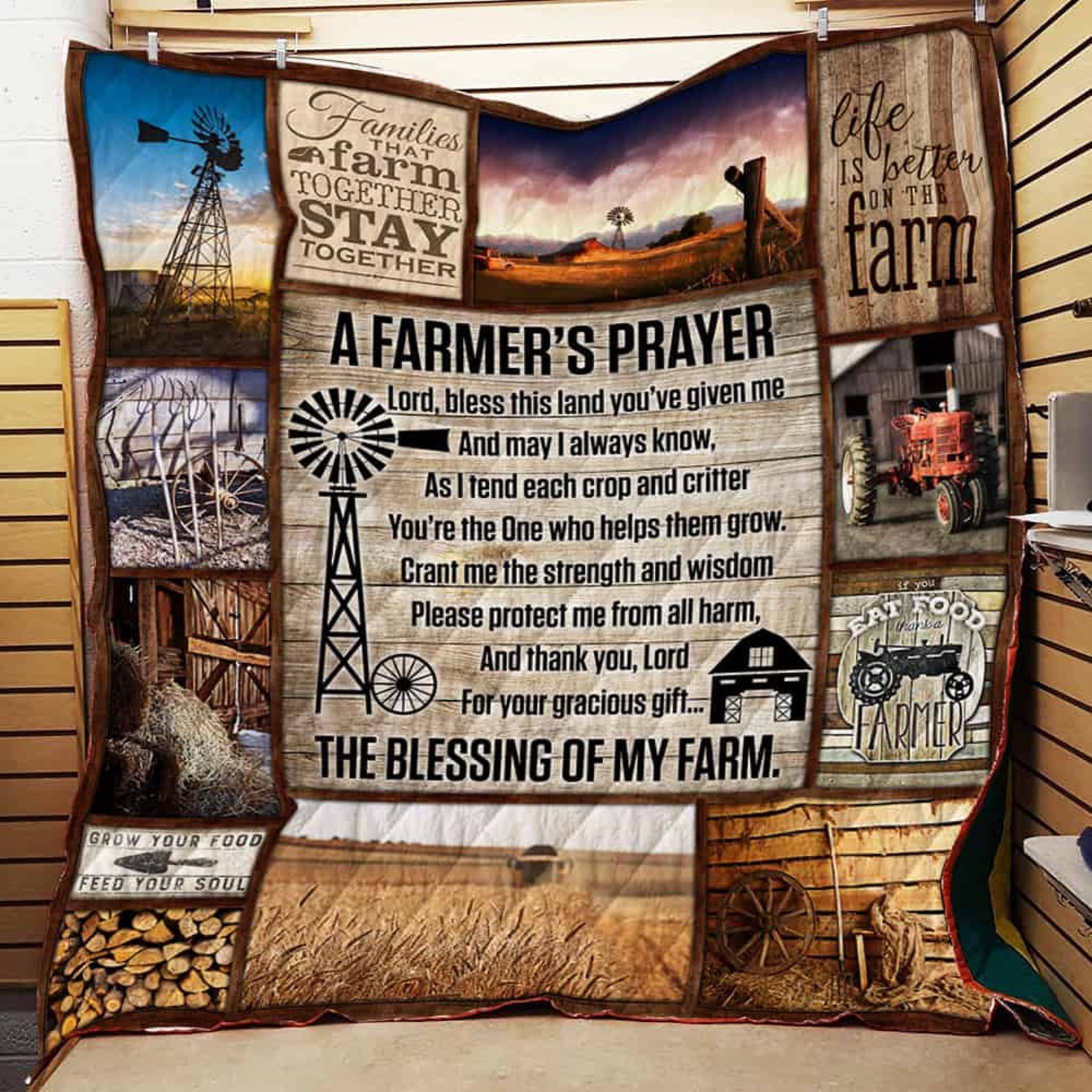 A Farmer's Prayer All Season Quilts Blanket Super King Etsy