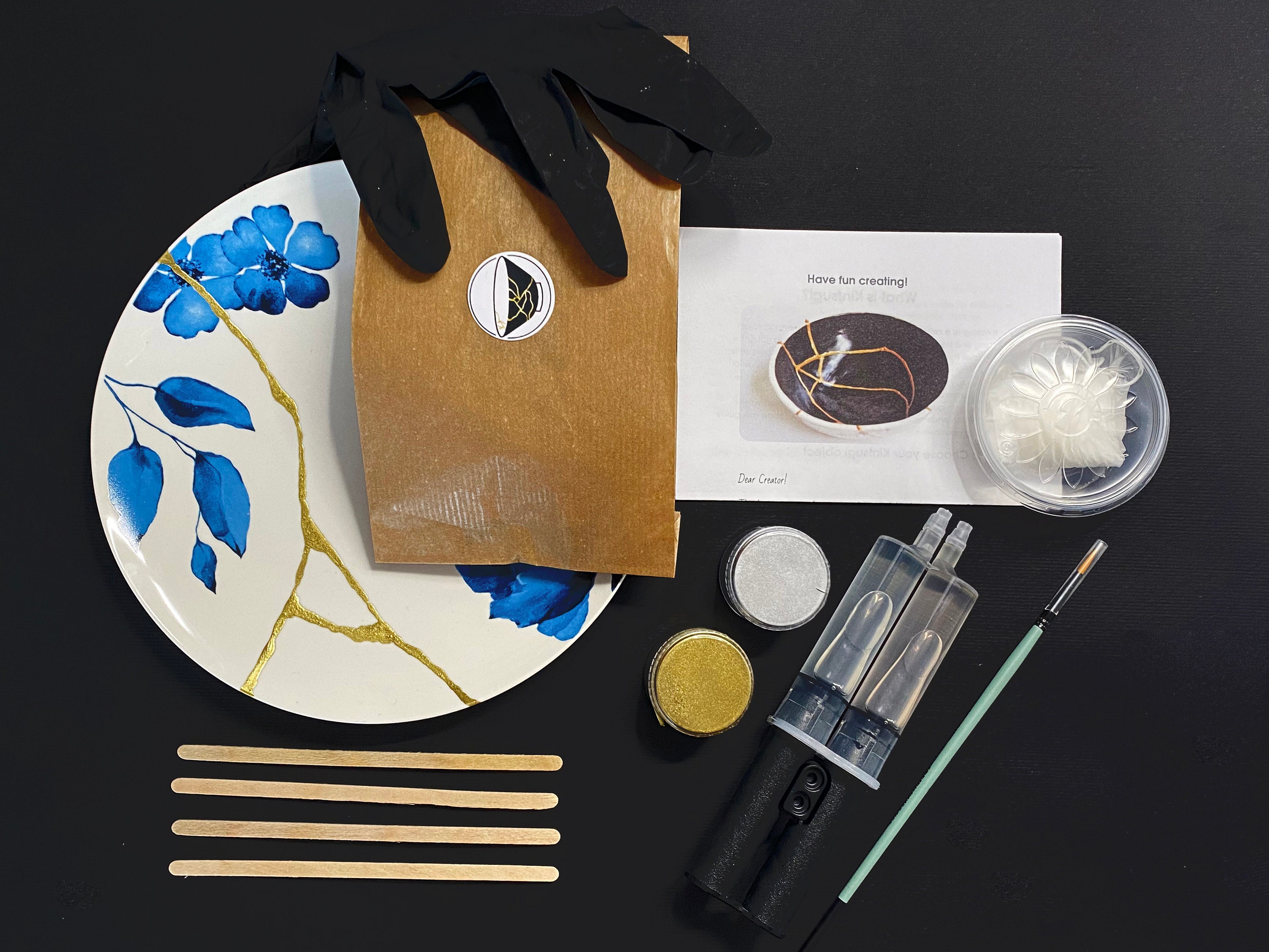 DIY: KINTSUGI KIT Repair, Ceramic Repair Kit Japanese Kintsugi Repair  Starter Kit Perfect for Beginners and Gift Idea, Valentines Gift Him 