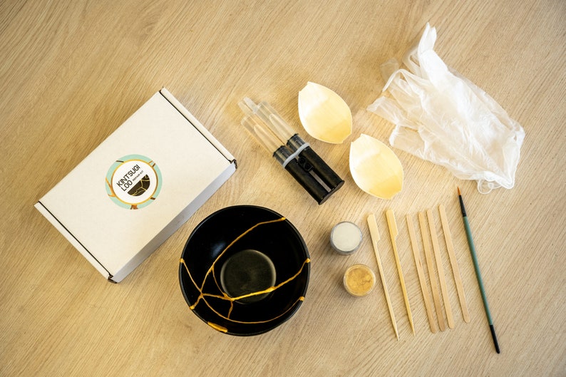 Kit de réparation kintsugi, kit de conservation de la céramique, kit kitsugi non toxique, kit kintsugi, kit kintsugi sans danger pour les aliments, cadeaux pour la fête des mères, cadeaux pour maman image 1