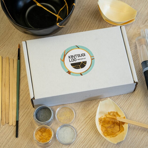 Real Kintsukuroi Art With Real Gold Etsy