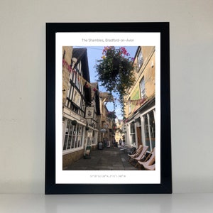 Die Shambles, Bradford-on-Avon, Bad Fotodruck / Bad Wandkunst / Bradford-on-Avon Druck / Bad, Somerset Druck / Wiltshire Druck