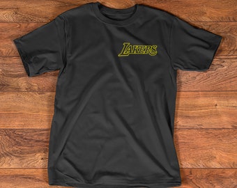 black and yellow lakers shirt
