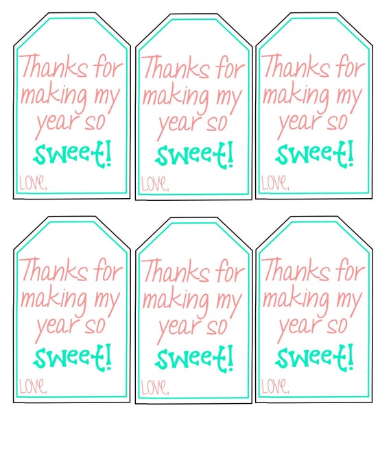 Thanks For A Sweet Year Free Printable Thanks For A Sweet Year Free Printable