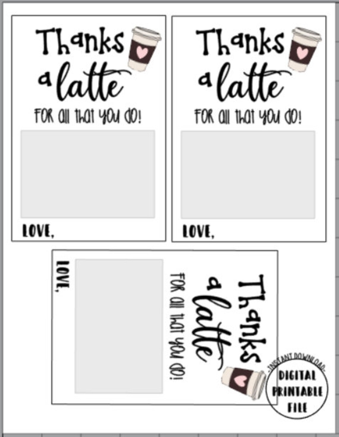 Coffee Gift Card Holder-printable. Teacher Gift, Neighbor Gift ...