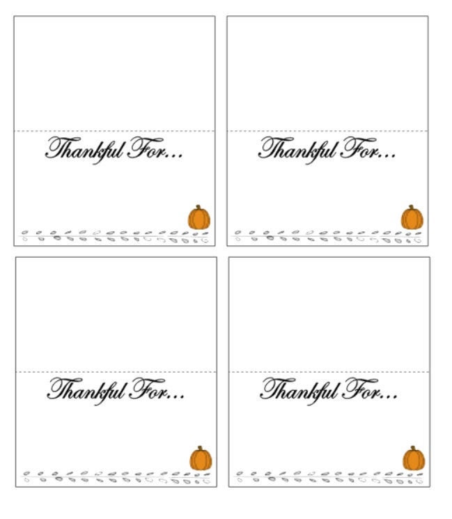 Thanksgiving Place Card Printable Instant Download - Etsy