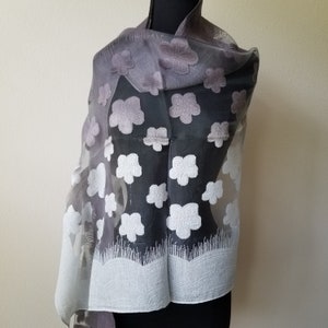 Ombre Organza Wrap, Organza Shawl for bridesmaids, weddings, bridal wrap, wedding shawl, evening cover up, shrug, white and taupe organza