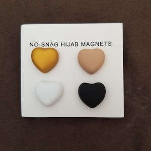 Hijab Magnets, matte heart Hijab magnet Pins, Matte Hijab Pins for scarf, No Snag Hijab Pins Magnetic, Hijab Clips, Hijab Accessories matte
