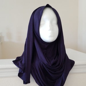 Instant Jersey hijab, slip on hijab pull on scarf Premium Cotton Jersey Instant Slip on Ready to wear Maxi Hijab Wrap Head Scarf for women