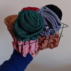 Ruffle Hair Claw Flower Hair Jaw Clamp Hair Clip Khaleeji Hijab Volumizer Jaw Clip  Chiffon Rose Flower  Barrette Bow Jaw Clip